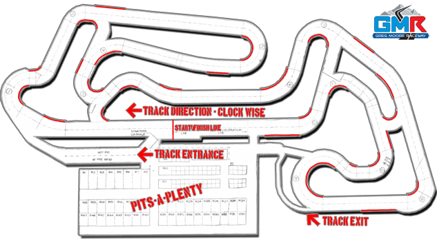 Greg Moore Raceway: facility layout
